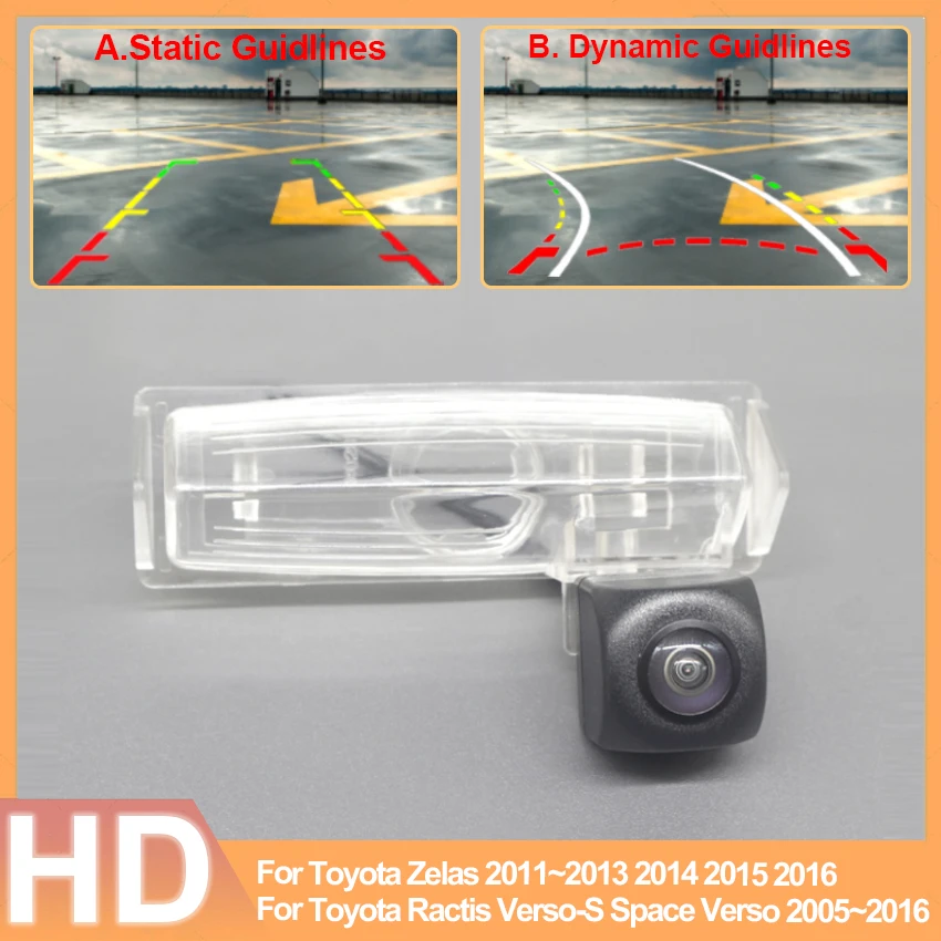 Car Reversing Parking Camera For Toyota Zelas Ractis Verso-S Space Verso 2005~2013 2014 2015 2016 HD Night Vision Backup Camera