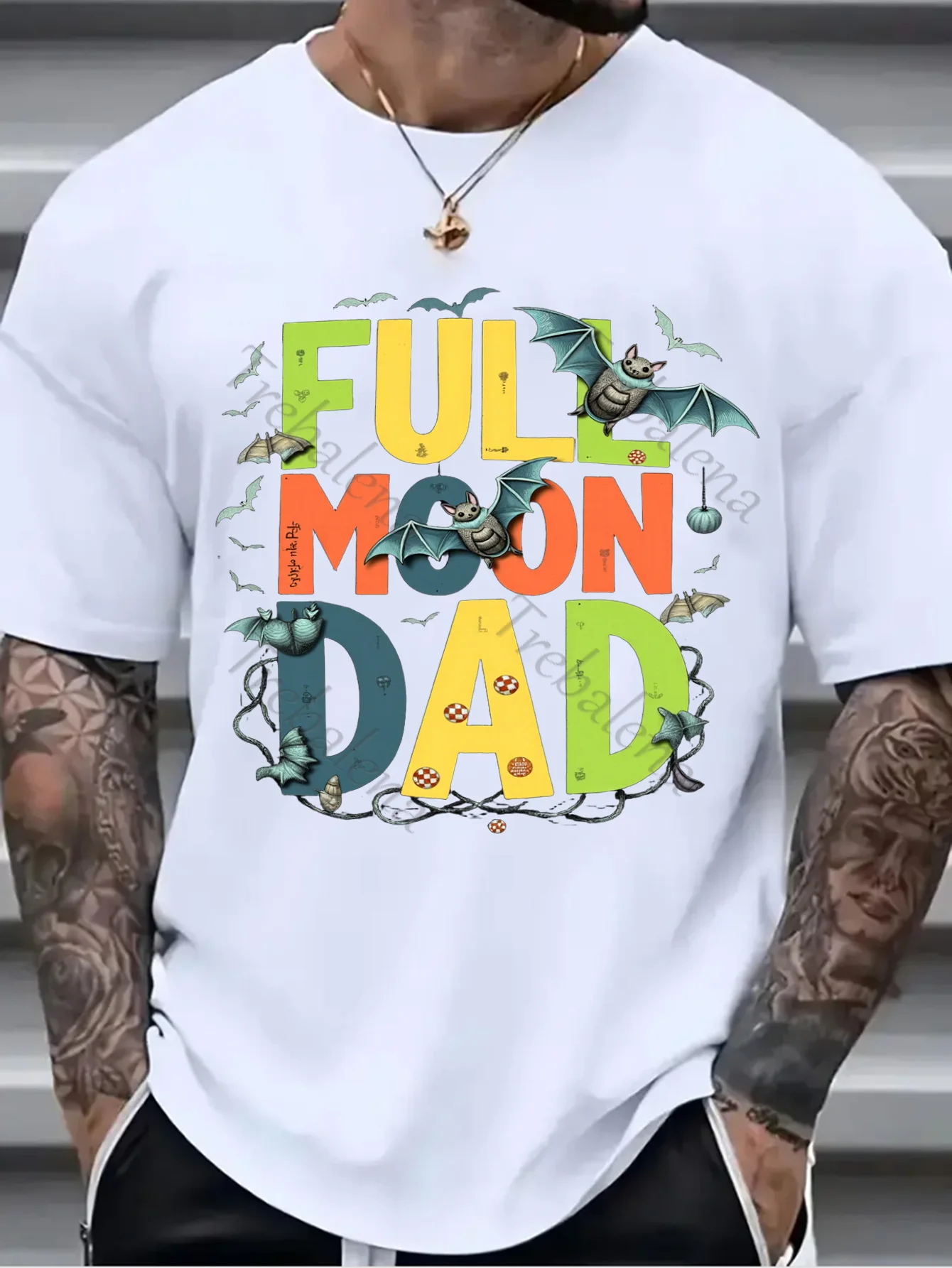 

1pc Wall Tapestry "Full Moon Dad Bat Print Tapestry for Halloween Decor"