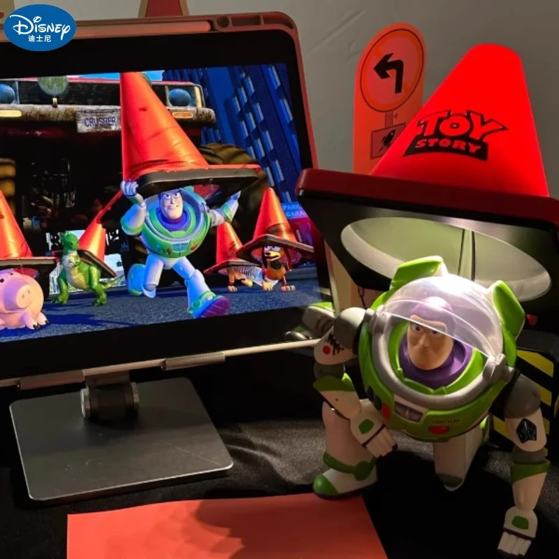 

In Stock Original Disney Buzz Lightyear Roadblock Light Toy Story Series Lighting 5h Long Endurance Collect Model Toy For Kids