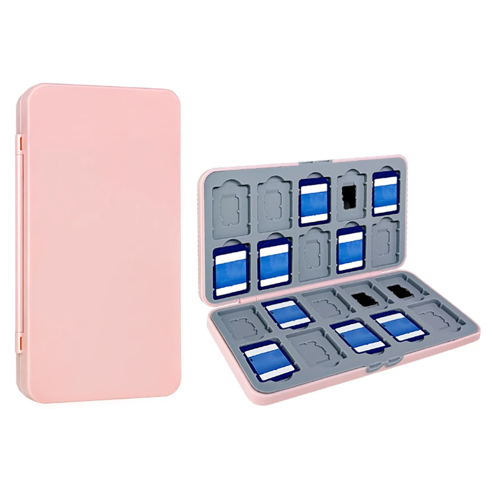 Draagbare SD- en Micro SD-kaartopbergdoos met 40 kaartsleuven (20 SD+20 TF), geschikt voor SDHC, SDMC, TF-kaarten