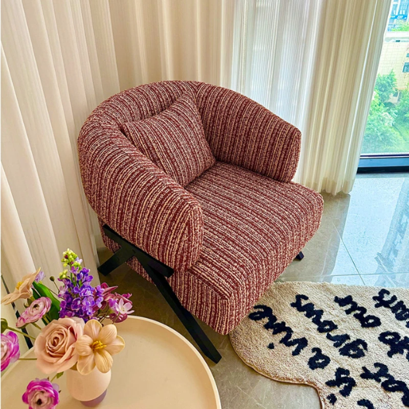 light luxury sofa chair designer high-end fabric leisure armchair lounge area French poltronas decorativa luxo home furniture