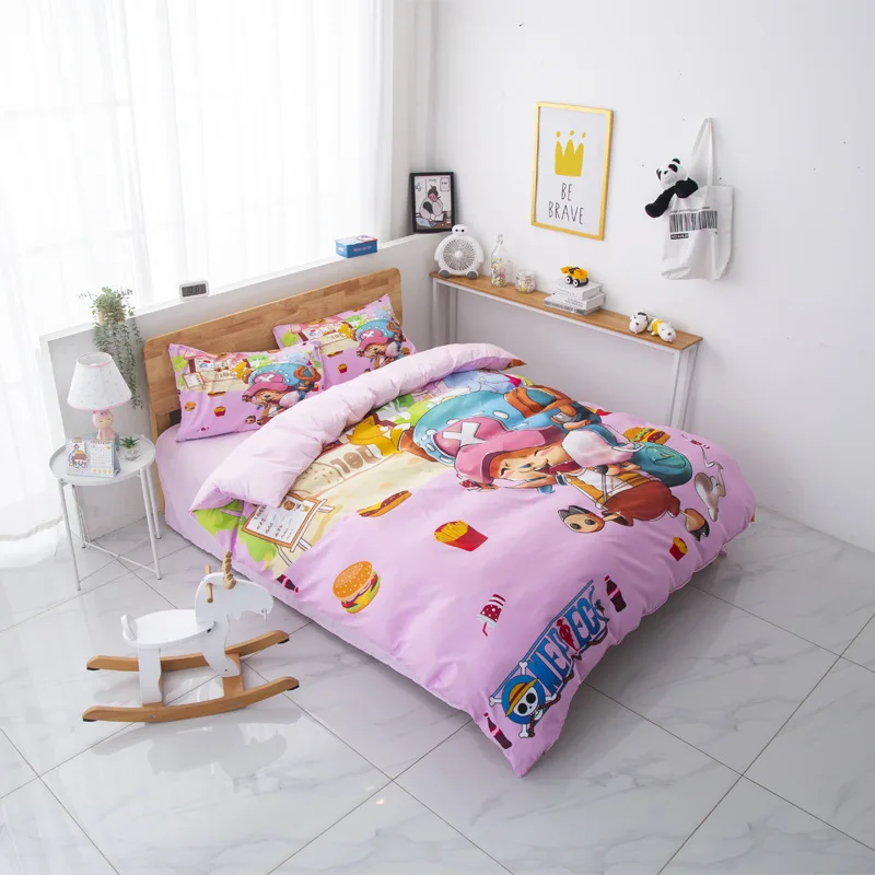 Bedding Sets Cartoon Chopper Quilt Bed Cover Duvet Cover Pillow Case 2-3 Pieces Sets Adult Children Size