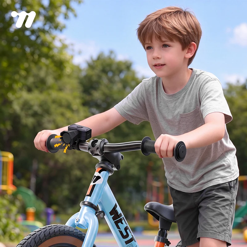 WEST BIKING Bicycle Electric Horn 5 Modes 120db Type-C Charging Electric Bell Waterproof Bike Bell Alarm Cycling Accessories