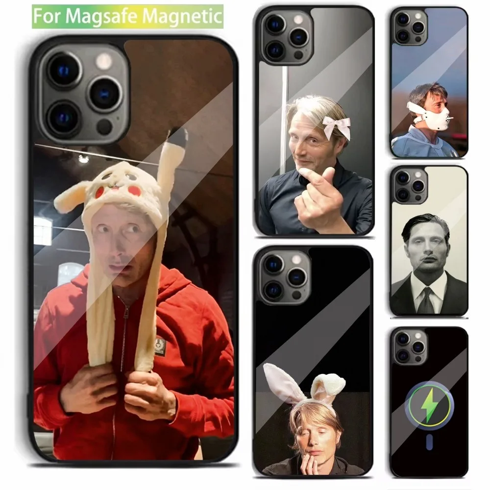 M-Mads actor M-Mikkelsen Phone Case For iPhone 16,15,14,13,12,11,Plus,Pro,Max,Mini Magsafe Magnetic Wireless Charging