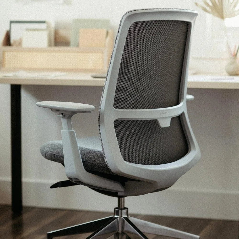 Soji Office Chair with Ergonomic Adjustments and Lumbar Support, Flexible Mesh Back (Mist)