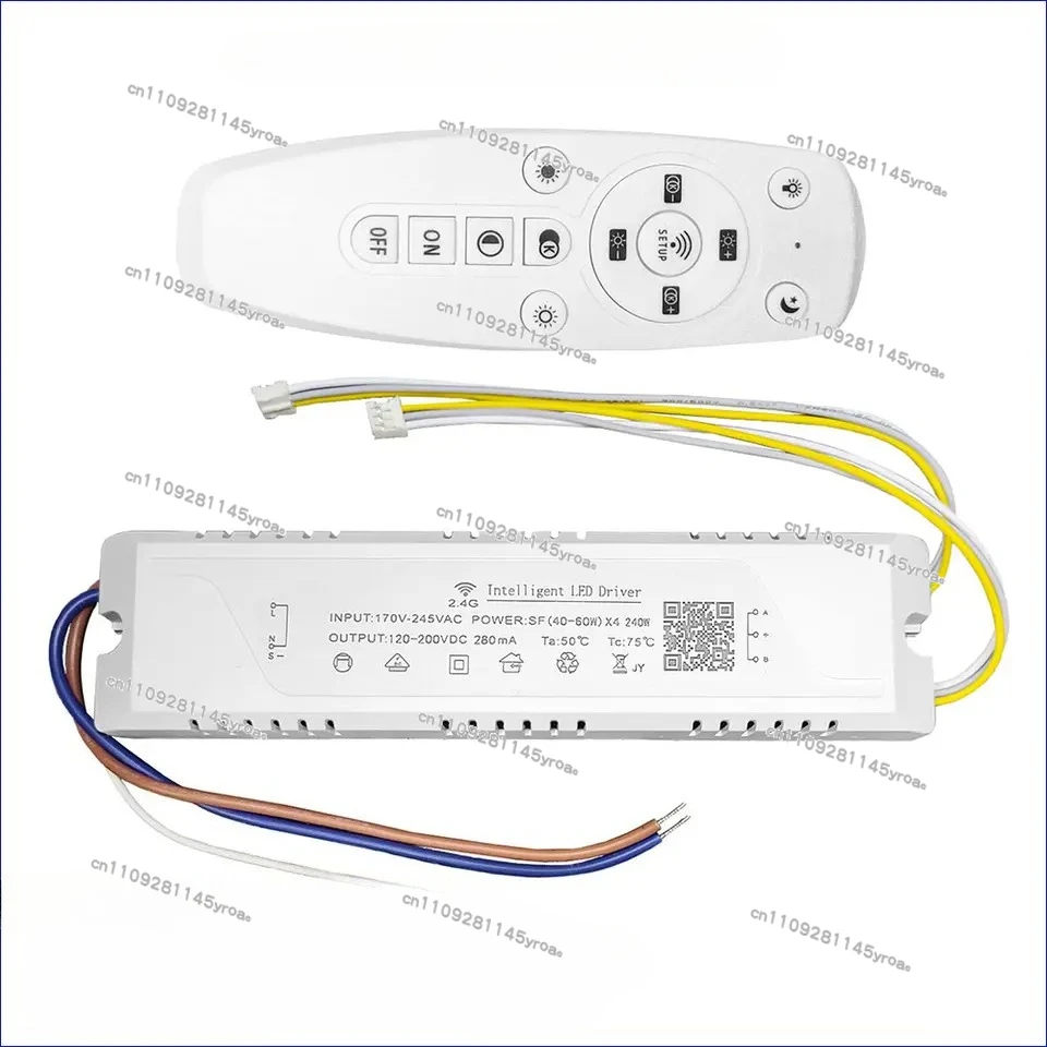 LED Driver 40-60Wx4 240W 2.4G APP & Remote Control Dimming and Color-Changeable Lighting Transformer For Chandelier LED Tape - view 4