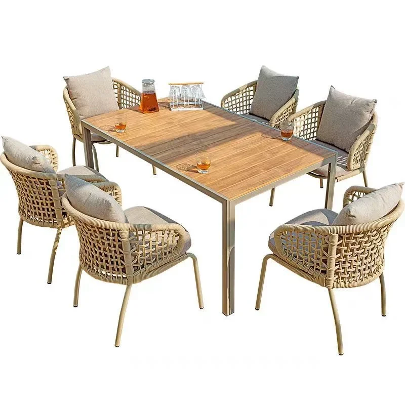 Outdoor courtyard tables and chairs, outdoor open-air garden balcony, combination