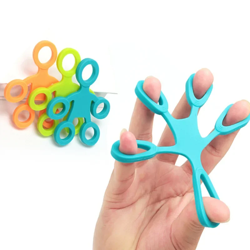 Silicone Finger Gripper Strengthener Trainer Elastic Hand Grip Strengthener Guitar Finger Exerciser Patient Hand Trainer