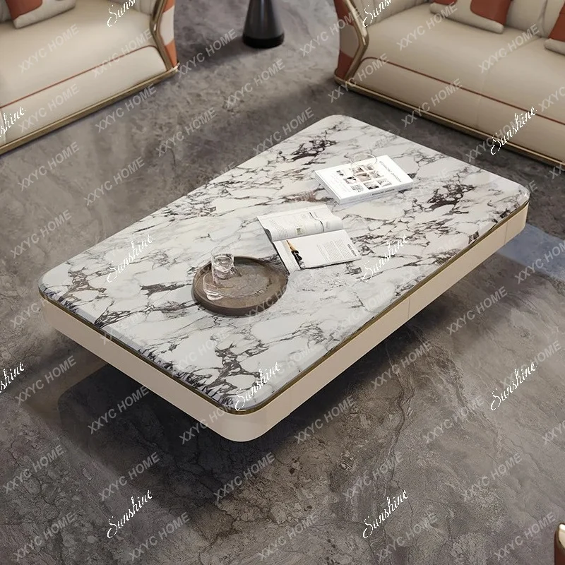 Light luxury living room creative high sense extended large apartment coffee table villa home  FT