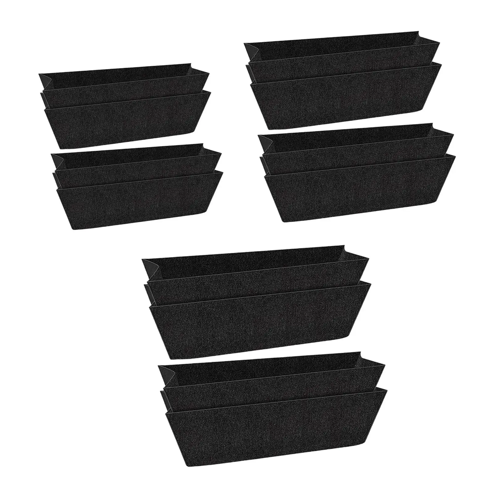 

Felt Hanging Planter Inserts, 4 Pcs, Foldable Flower Box, for Patio, Balcony,