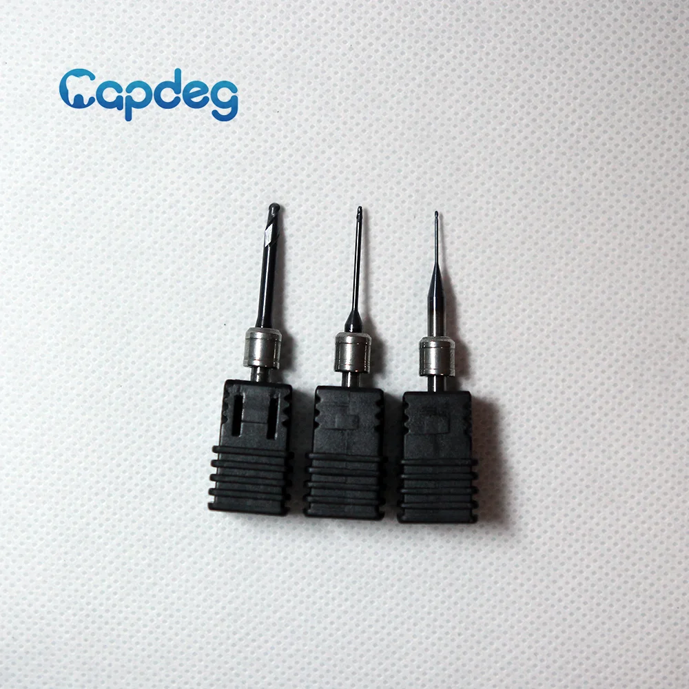 

Amann Girrbach Compatible CADCAM Zirconia Milling Burs Cutting Tools Diaomond Coated Tools 2.5/1.0/0.6mm for Laboratory Use