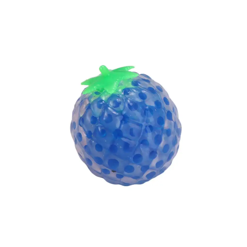 Present Fruit Colorful Spongy Strawberry Watermelon Strawberry Bead Ball Squeeze  Stress Ball  Fidget Squeeze