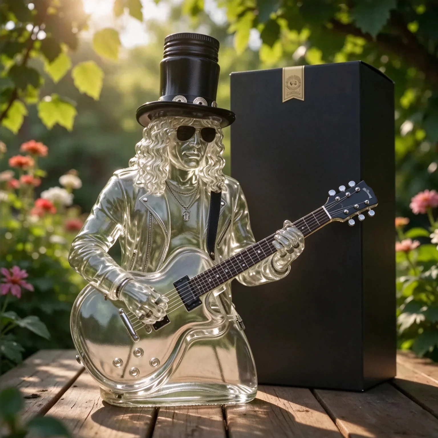 Rock Musician Shaped Guitar Player Whiskey Decanter Unique Glass Liquor Bottle for Home Bar Decor Perfect Gift for Whiskey & Roc