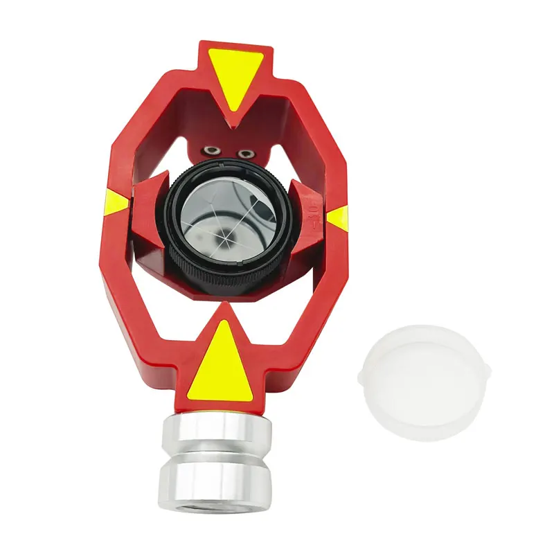NEW Constant -30/0mm Offset Mini Prism for Total Station Surveying Silver Plated With Thread Adapter