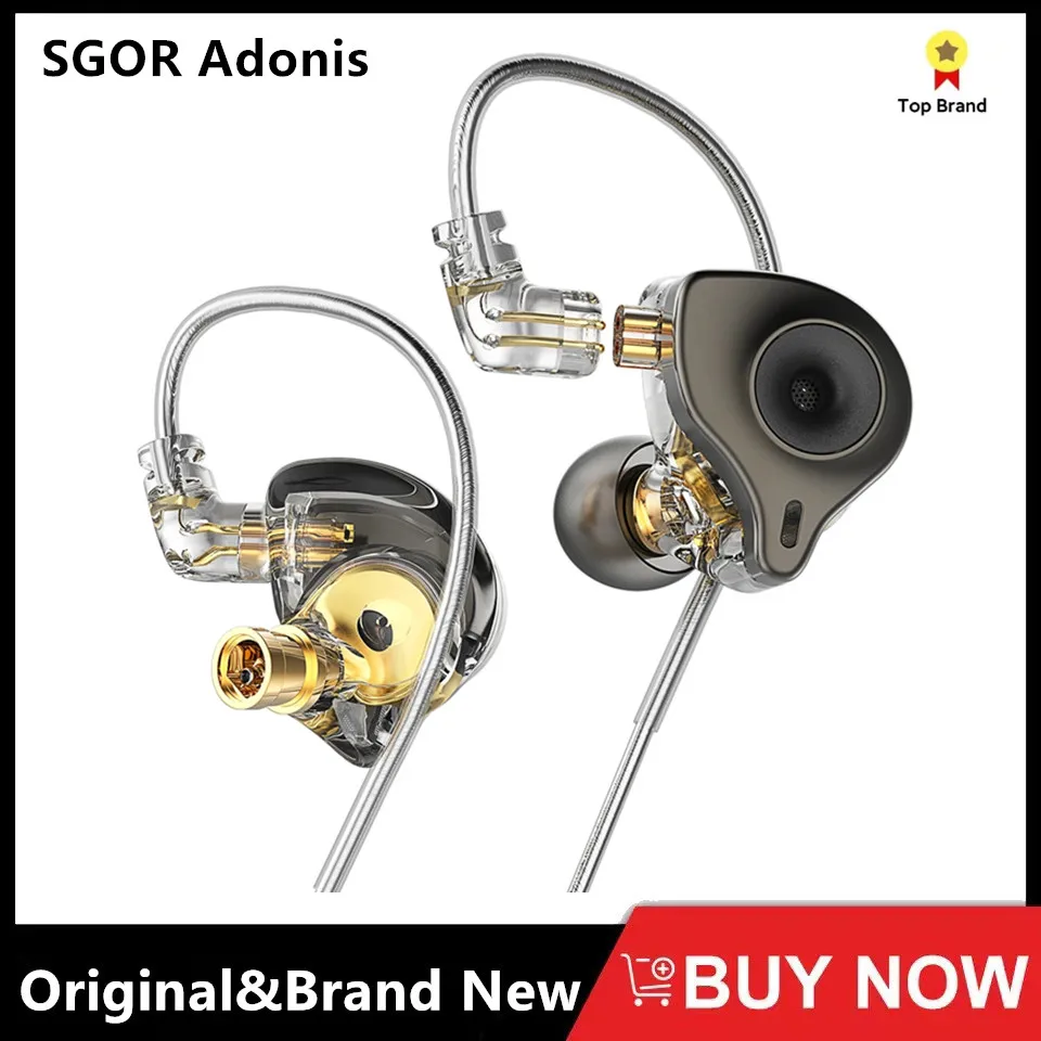 SGOR Adonis 1DD+1BA Hybrid Technology Earphones In Ear Monitor HIFI Super Bass Earbuds High Sound Quality Music Headphones VENUS