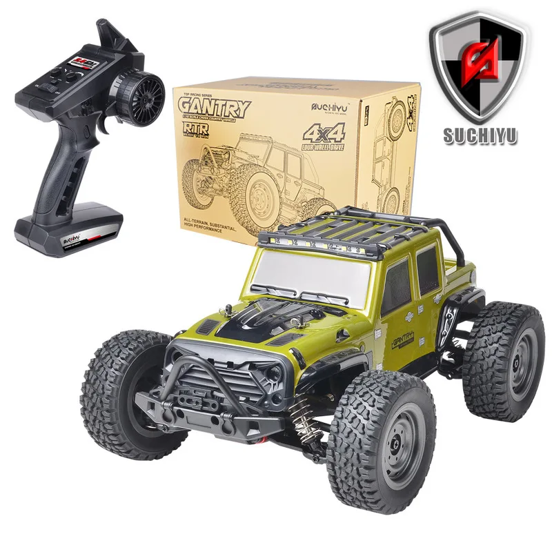 1:16 4WD RC Auto Off-Road Monster Truck 2,4 GHz ferngesteuertes Auto 38 km/h Hochgeschwindigkeits-All-Terrain-Crawler mit LED-Licht für Erwachsene