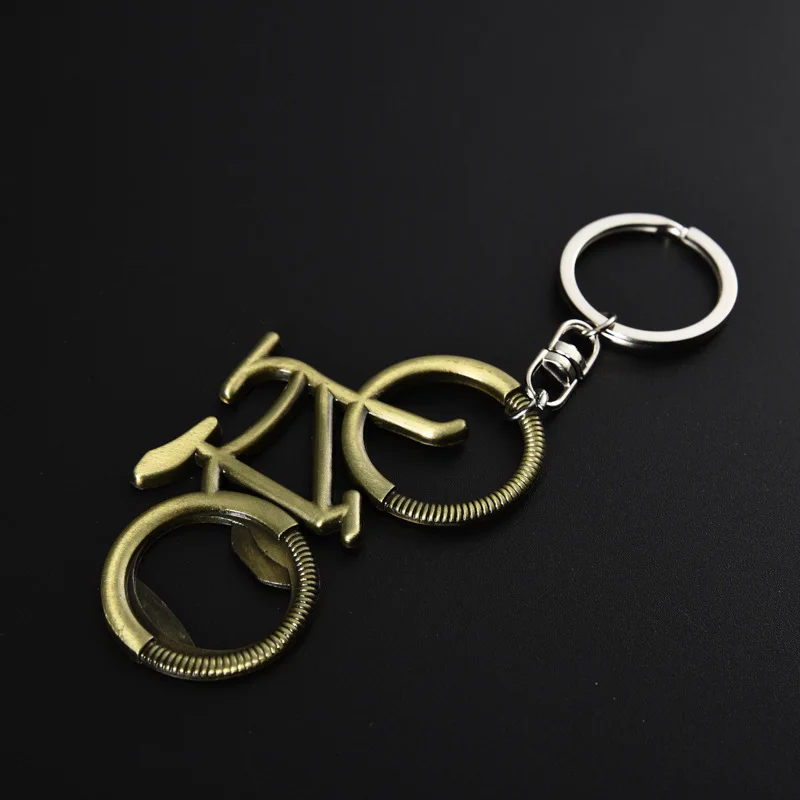 1 pcs Metal Beer Bicycle Bottle Opener Retro Bike  Keychain Key Rings For Lover Biker Bottle Openers Creative Gift For Cycling