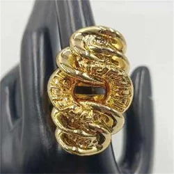 Brand Adjustable Stylish Zircon Statement Party Jewelry Girls High Quality Fashion Gold Color Geometric Rings For Elegant Women