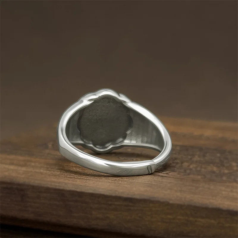 Ethnic Style Magpie Plum Blossom Ring For Lady Party Accessories Vintage Relief Flower Ring Women Jewelry Adjustable
