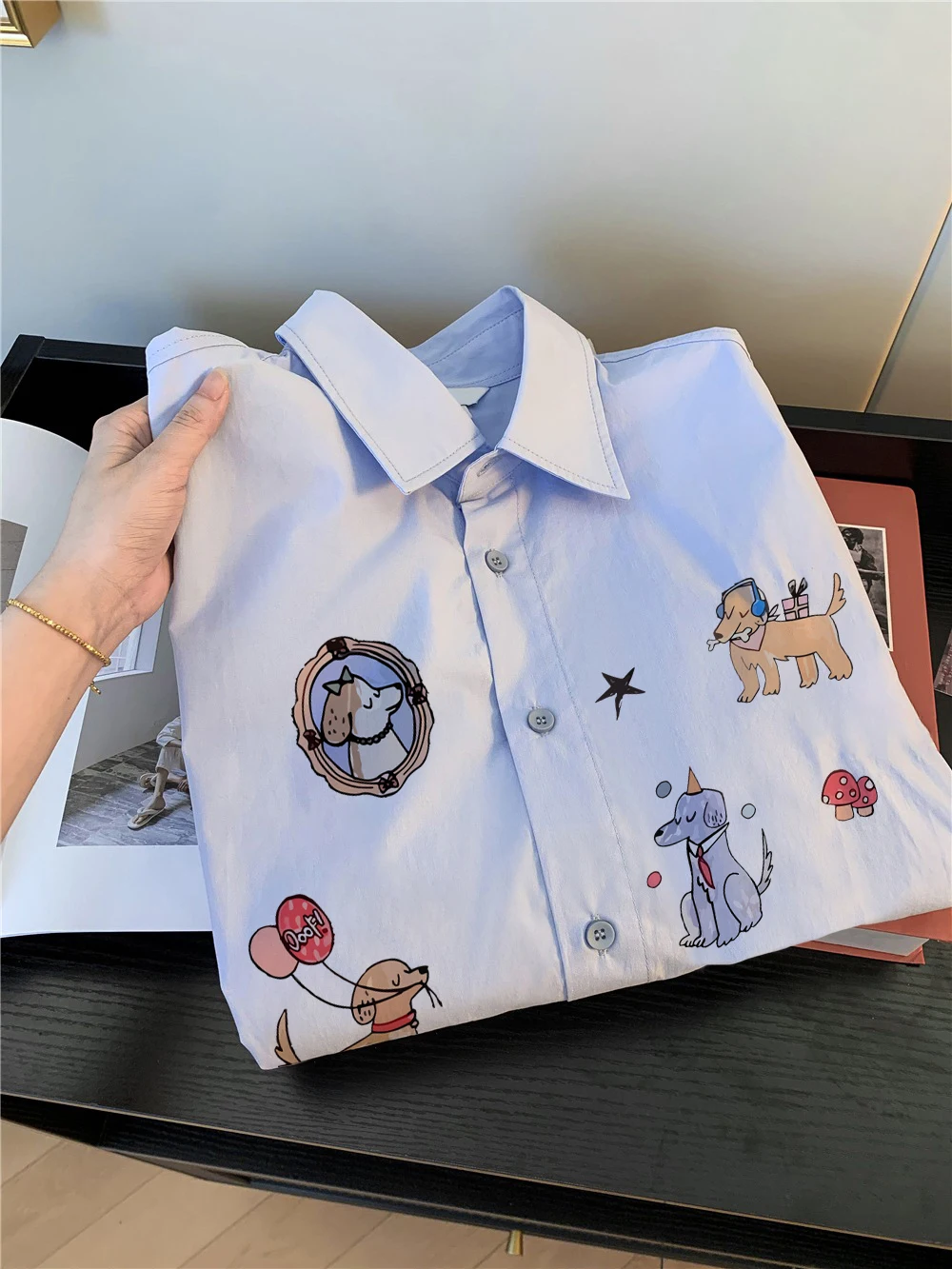 

Модный свободный женский однотонный воротник с принтом в стиле ретро, летняя мода, универсальный повседневный одяг Ne irt