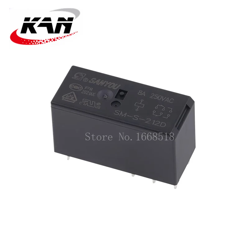 Imagem -06 - Relé Sm-s212d 12vdc 8a 250vac 8pin Original Novo 50 Pcs