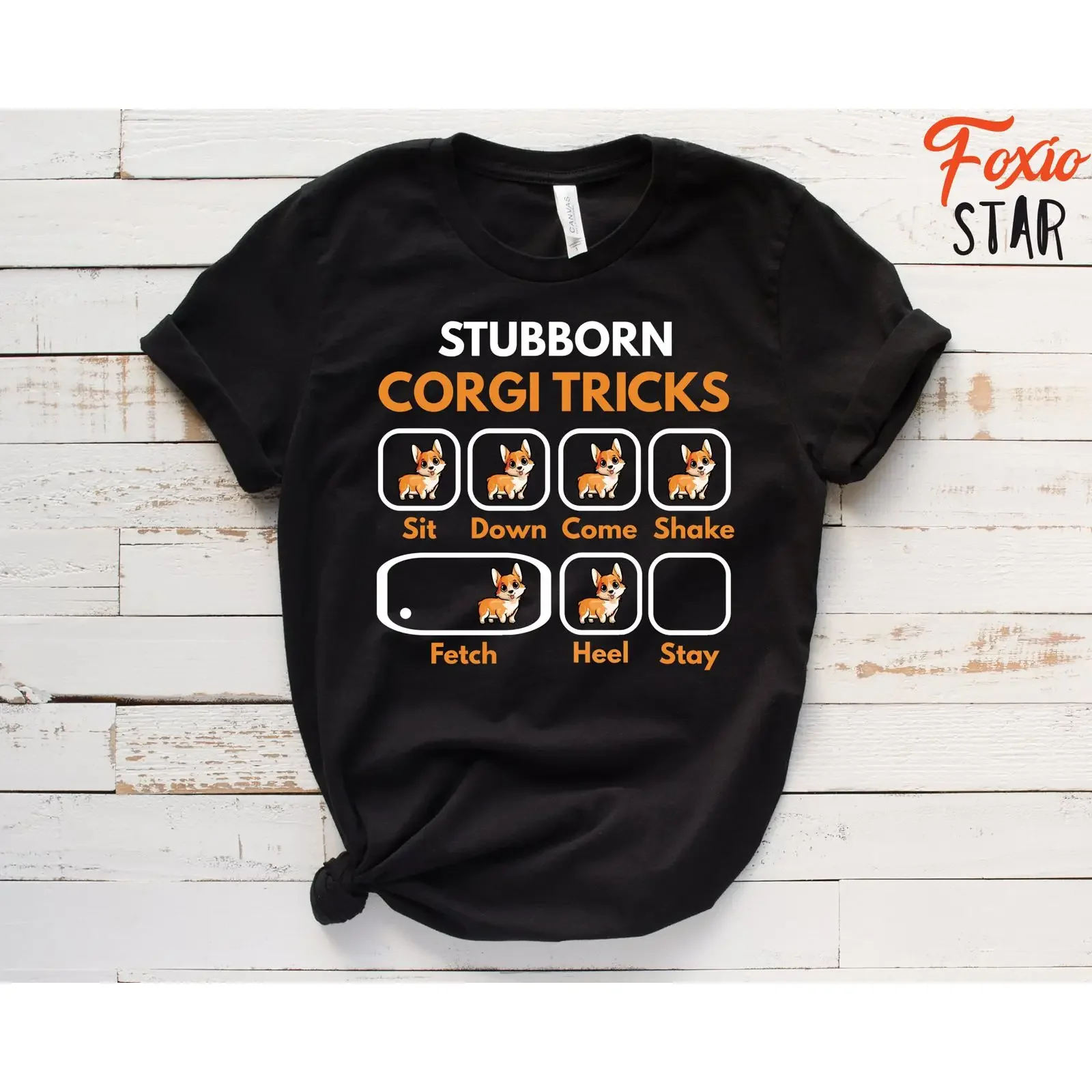 Stubborn Corgi Tricks T Shirt Mom vintage Washed Slightly homme Versatile fashion Unisex Soft designer clothes Comfortable