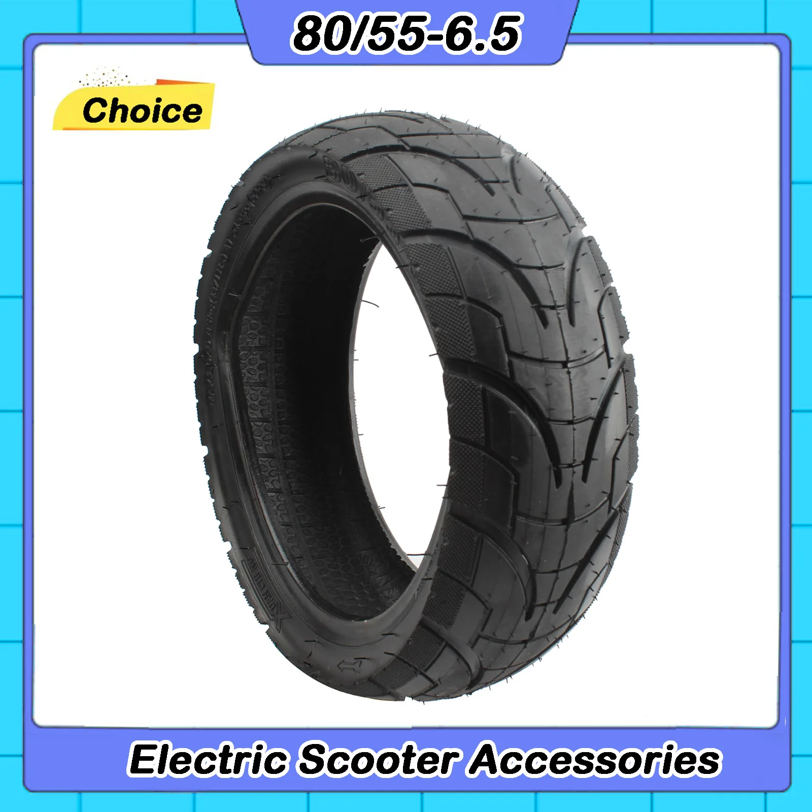 

High-Quality 10Inch 80/55-6.5 Vacuum Tire For Electric Scooter Super Wear Front Rear Wheel Tubeless Tire Replacement Accessories