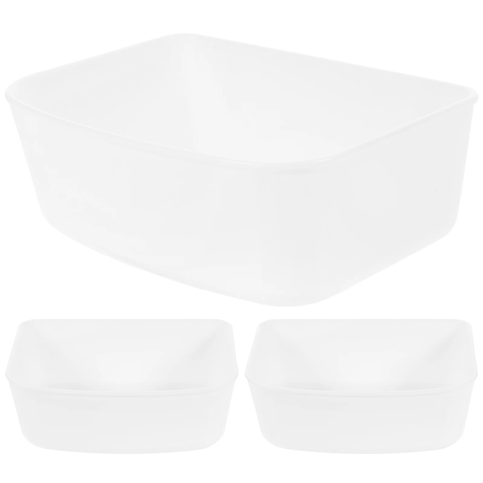 3pcs Bird Food Feeder Bowl Plastic Cage Feed Container For Parrot Pigeon Cockatiel Durable Reusable Bird Feeding Supply