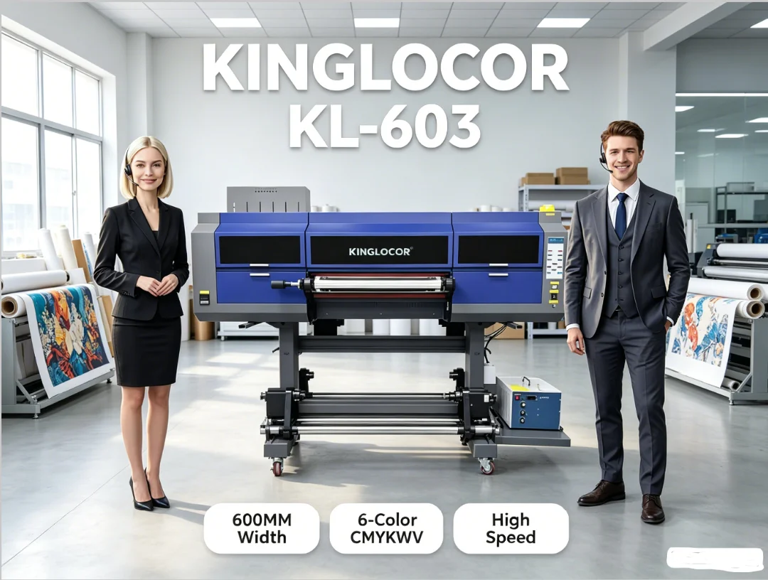 A1 60cm Three Heads Vinyl Sticker on Plastic Bottles Leather Printing Roll to Roll Digital UV DTF Printers