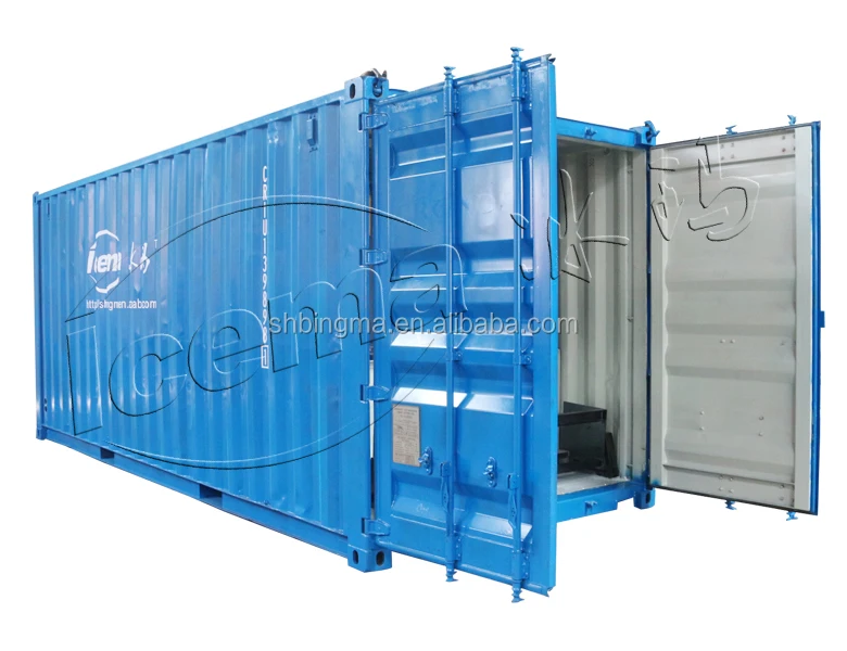 Containerized 10t/24h Block Ice Maker Mobile Type for Ice Factory
