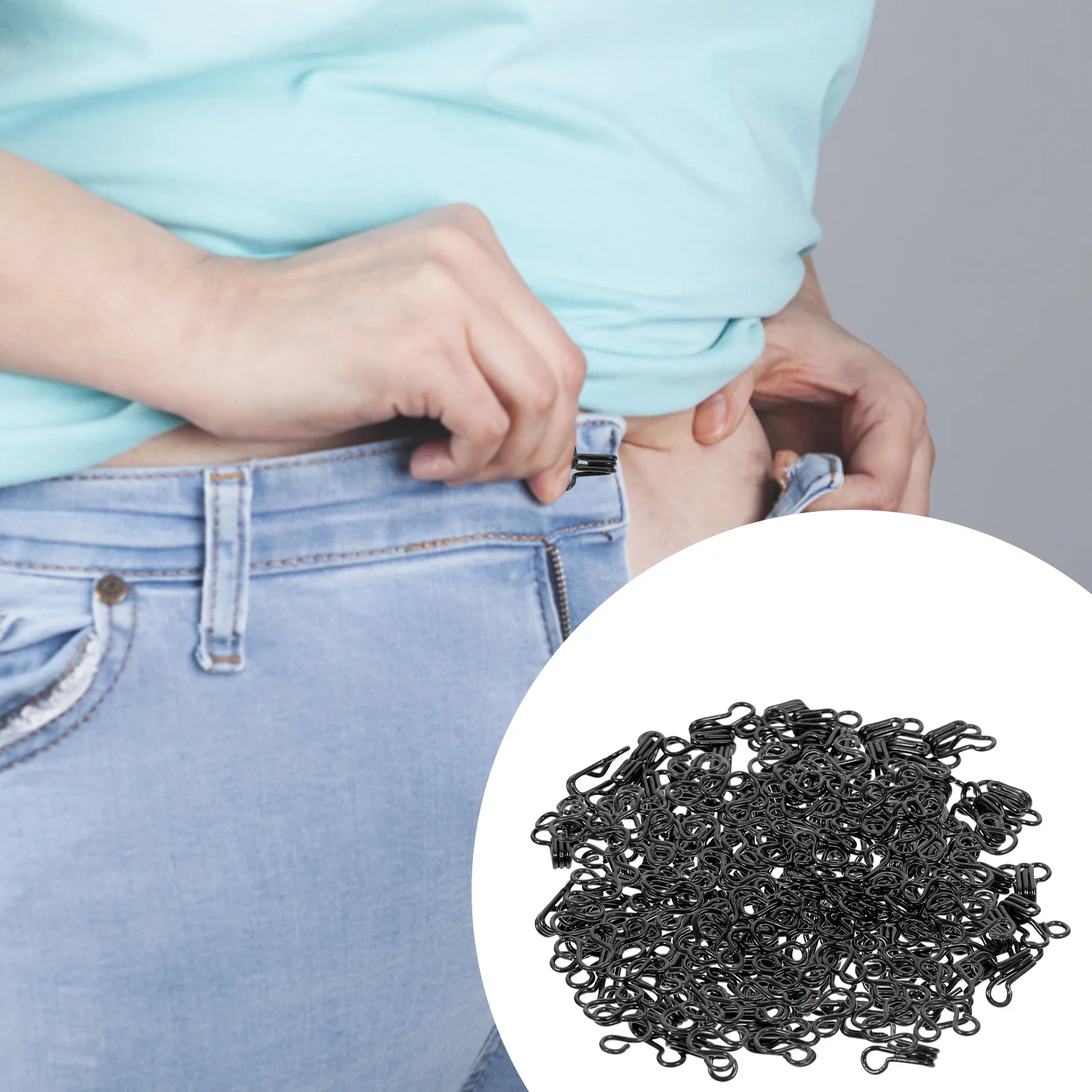 

100Pcs Copper Spring Collar Hook Shirt Buckles Eyes Closure Hooks Clothing Accessories Sewing Supplies Bra Connector Buckle