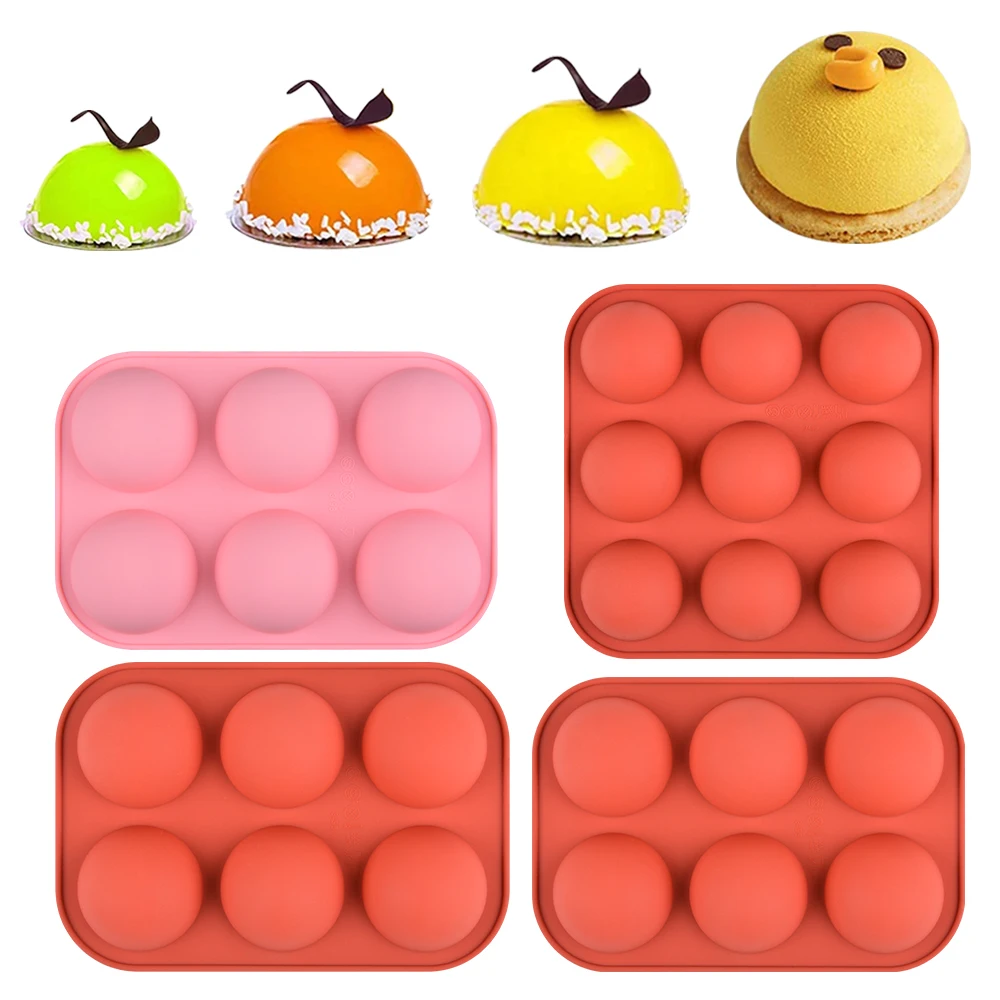 

Ball Sphere Silicone Mold For Cake Pastry Baking Chocolate Candy Fondant Bakeware Round Shape Dessert Mould DIY Decorating