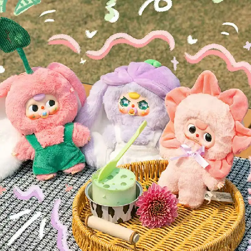 Original Baby Three Where Is Spring Peluche Tide Play Surprise Blind Box Cute Doll Ornaments Bag Decorazione Ciondolo Ragazza Giocattoli Regalo