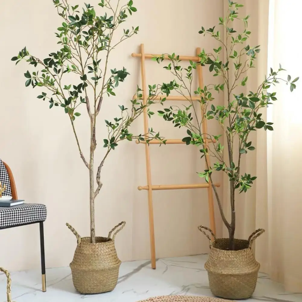 Simulation Plant Artificial Ficus Branches Not Withered Non-fading Realistic Decorative Toon Leaves Camellia Leaf Vase Decor