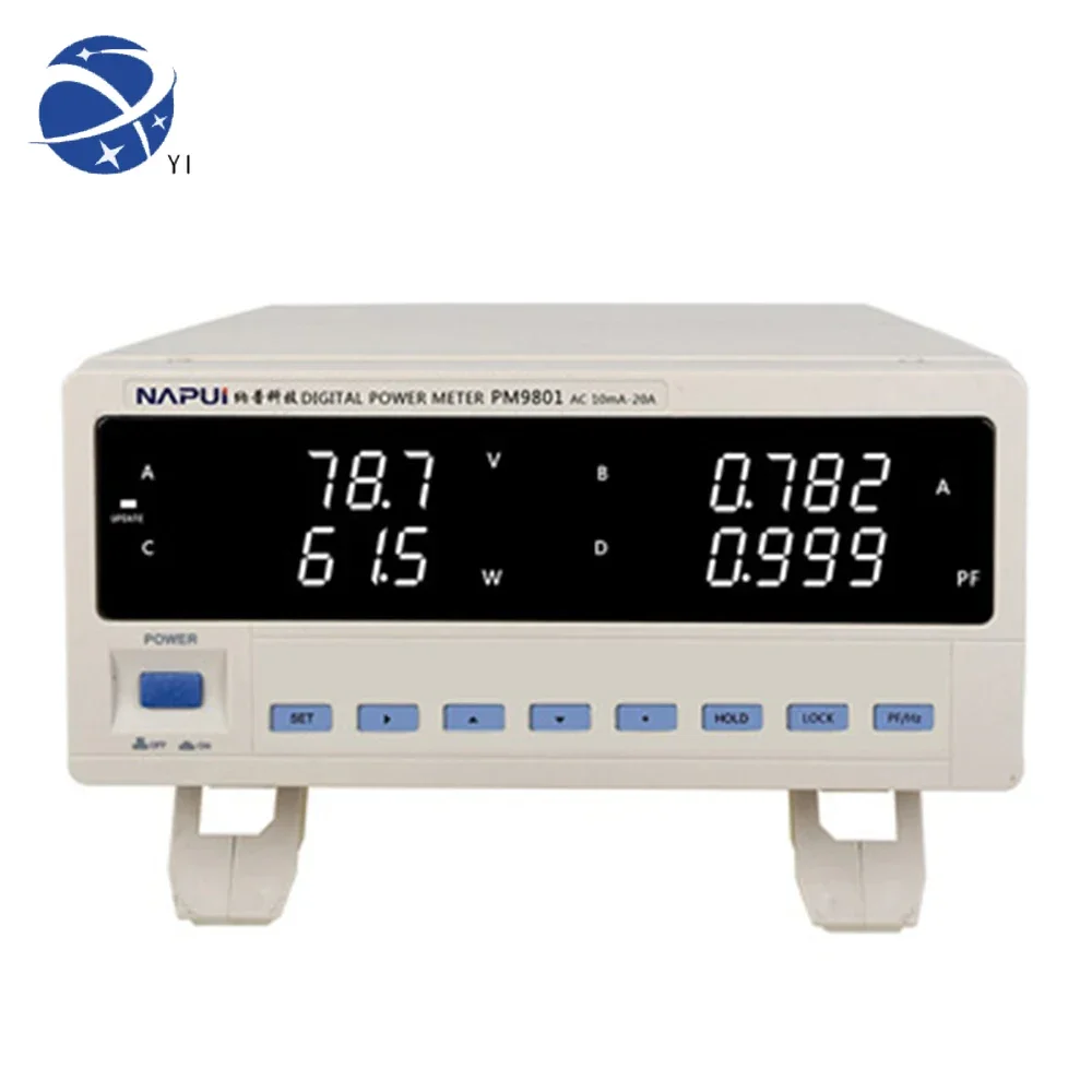 YUNYI PM9801 AC LED Parameter Tester 3~600V Multifunction For Voltage Current Power Frequency With Alarm System