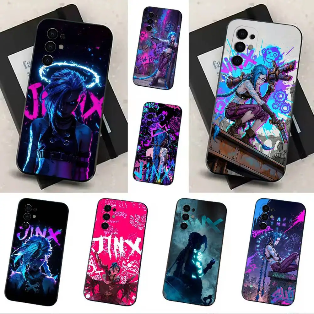 A-Arcane Loose Cannon Jinx  Phone Case Soft Black Case For Samsung S24,S30,S21,S23,S22,S20,Ultra,S25,Plus