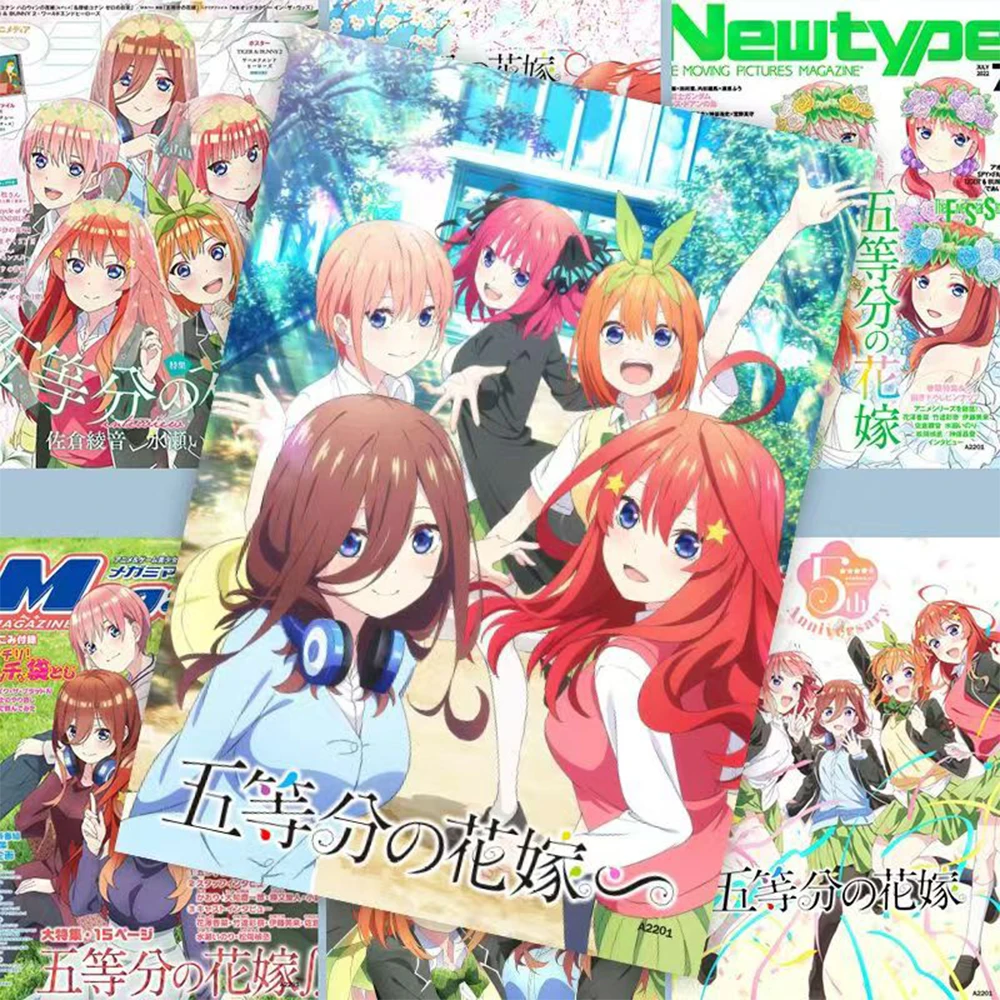 5/10pcs The Quintessential Quintuplets Poster Stickers Nakano Ichika Nino Miku Yotsuba Itsuki Sticker Kawaii Girls Anime Decal