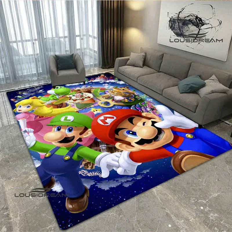 3D Cartoon M-Mario-Bros Print carpets non-slip carpet yoga cushion area carpet outdoor carpet cute rug floor mats Birthday Gift