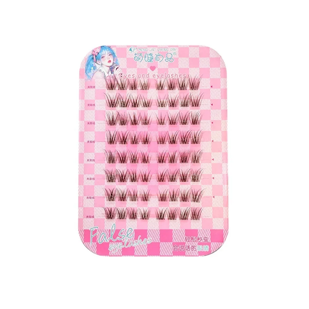 Słodkie, samoprzylepne kępki rzęs do makijażu, wielokrotnego użytku, samoprzylepne sztuczne rzęsy, pojedyncze kępki rzęs do samodzielnego nakładania, rzęsy do przedłużania.