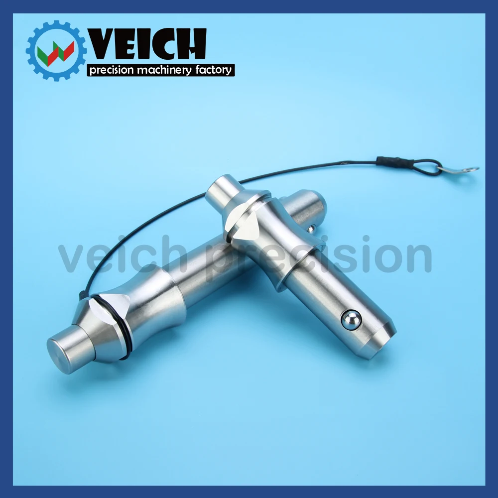 VCN113 All Stainless Steel Self-Locking  Quick Release Pins With Holder Rope Ball Lock Pins With Cable Dia 5/6/8/10/12/16/20mm