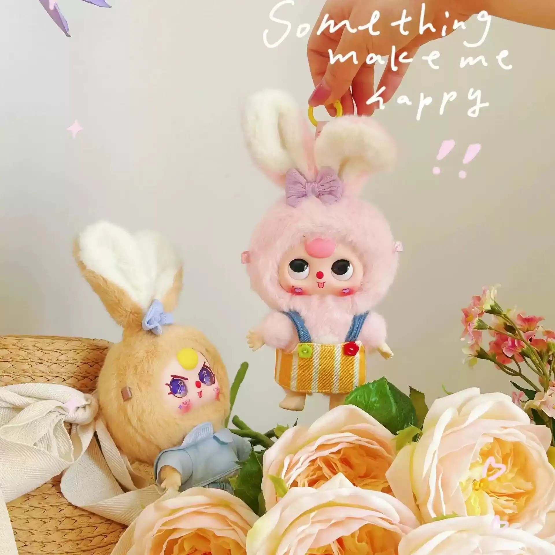 

Baby Three Macaron Cute Bunny Vinyl Plush Blind Box V1V2 Cute Creative Doll Decoration Girl Birthday Surprise Gift for Kids Fans