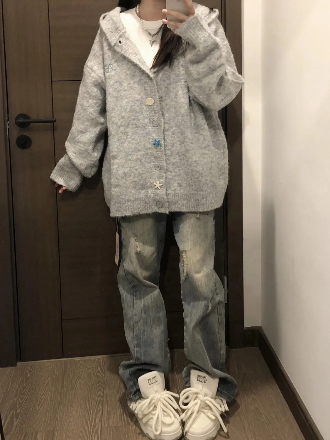 Jean femme Denim lavé porté détruit déchiré ourlet effiloché femme mode Grunge Alternative Punk Rock gothique Emo sous-culture coupe