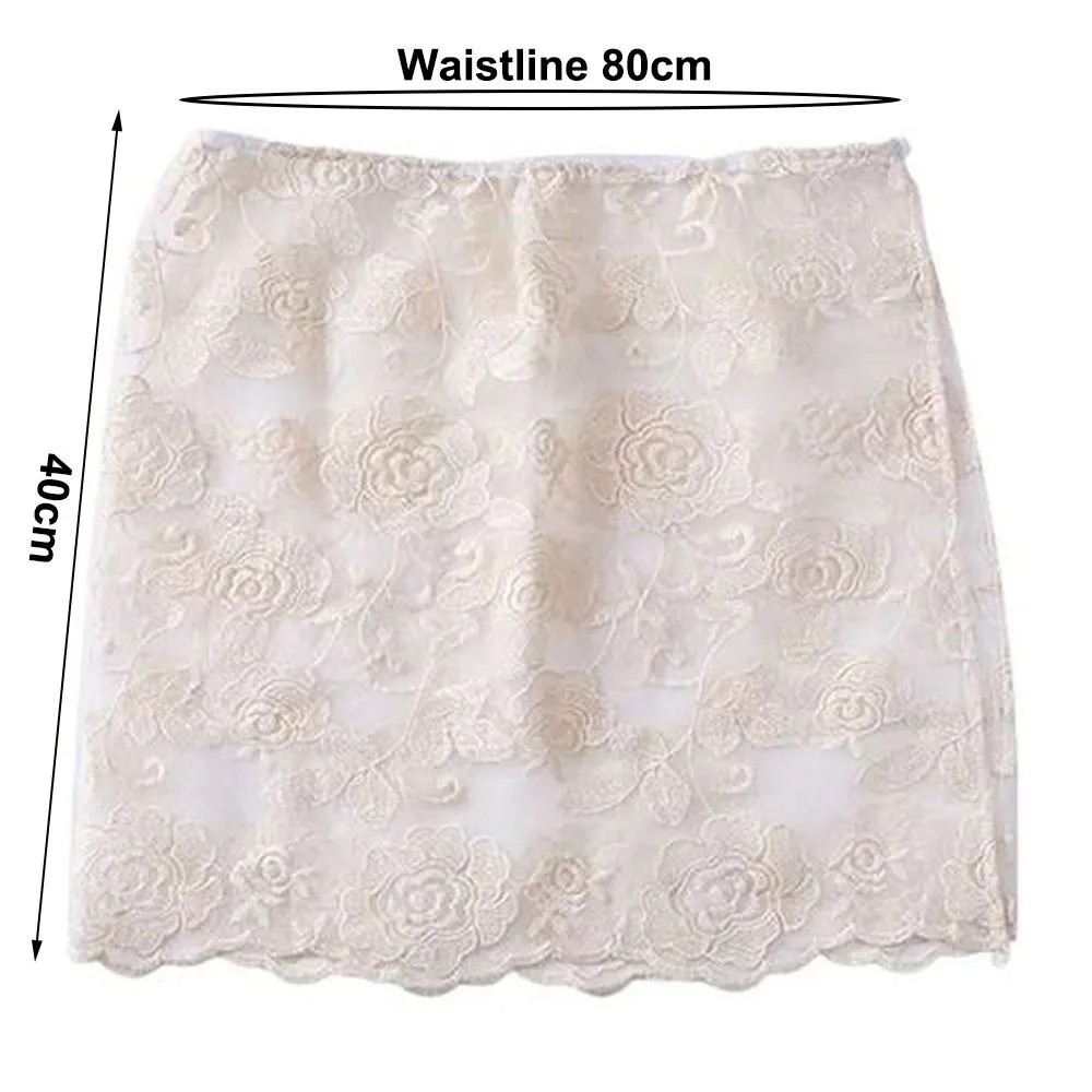 

Модная мини-юбка с вышивкой и кружевом в стиле Y2K, уличная одежда в стиле Харадзюку, многослойная юбка, повседневная юбка с вырезами для женщин