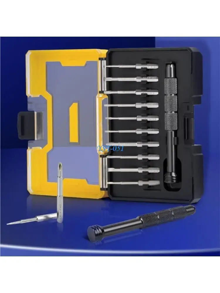 

E15A Screwdriver Set, Tool with 10Pcs Bit and Non-slip Handle Repair for Laptop Watch