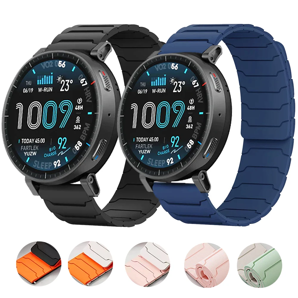 Bracelet magnétique en Silicone pour Huami AMAZFIT Active Max/Active 2, 20/22mm, pour Amazfit BIP 6 5 UNITY BALANCE 2, bracelets de sport