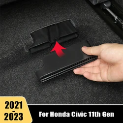 For Honda Civic 11th Gen 2021 2022 2023 ABS Car Rear Under Seat Air Vent Duct Outlet AC Grille Cover Anti-rubbish Accessories