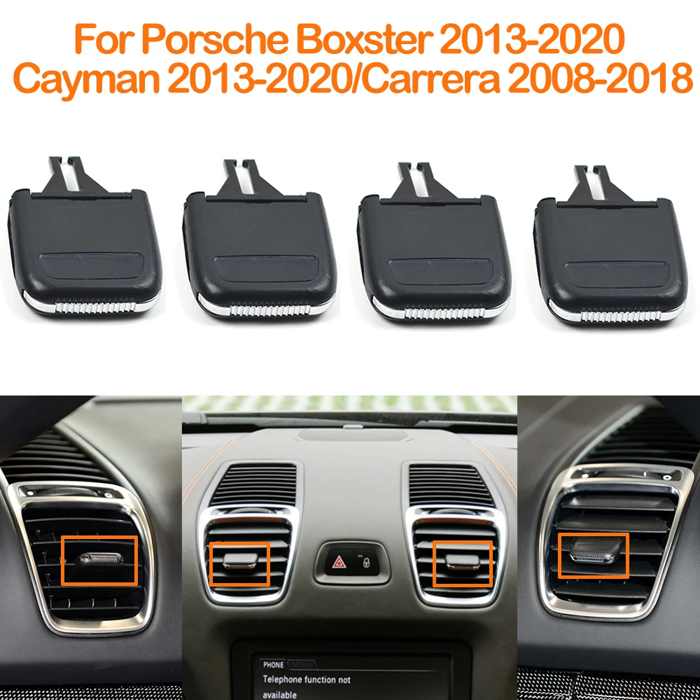 Interior Car Front Dash AC Vent Grille Outlet Tab Clip Slider Knob For Porsche Boxster Cayman 981 2013-2020 Carrera 991