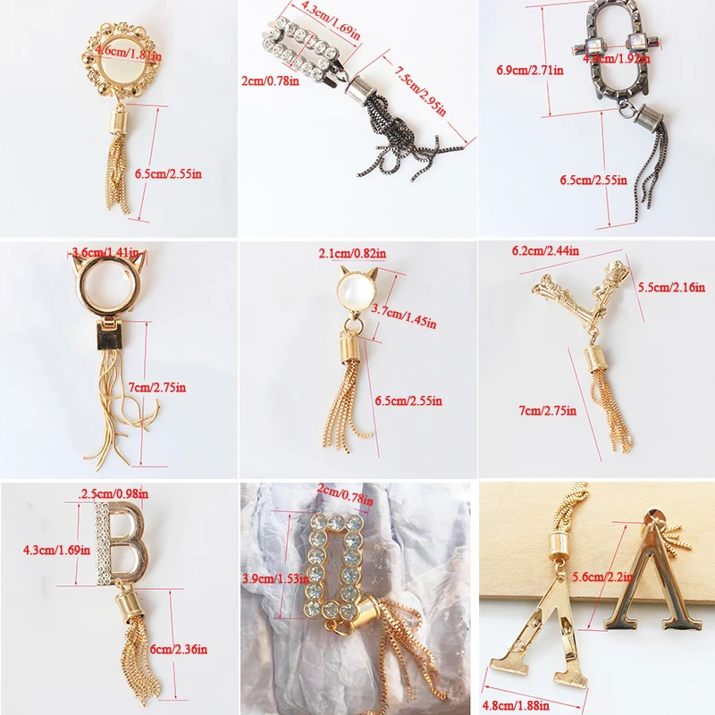 Exquisite Metal Cute Deer Clasp Buckle Bag Purse Hat Decor With Tassel Hardware DIY Accessory Bag Hardware Woven Bag Decoration