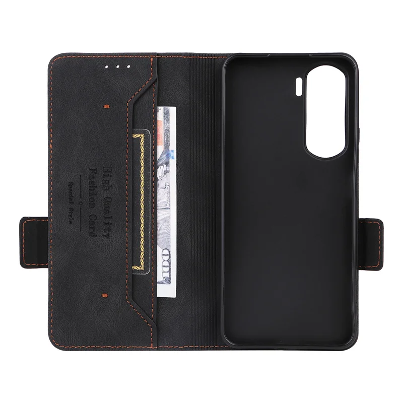 For Huawei Honor 90 Lite CRT-NX1 Fusion Flip PU Leather Wallet Magnetic Buckle Case For Honor X50i Anti-Fall Phone Coque