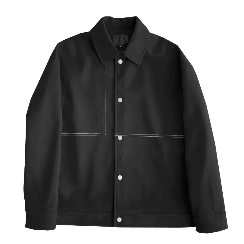 Autumn Men Loose Business Casual Vintage Woolen Short Jacket Male Korean Streetwear Fashion Small Coat Outerwear